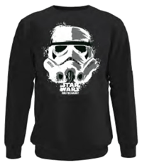 Cotton Division Star Wars - Sweat à col rond noir tête de Stormtrooper pour hommes - XL star, wars Hoodies et Sweat