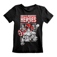Heroes Inc. Marvel - T-shirt Enfant Noir The Avengers: Earth's Mightiest Heroes - 9-11 ans Avengers marvel T-Shirt
