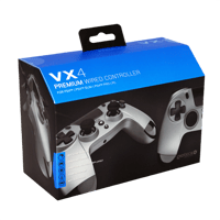 Gioteck Gioteck VX4 - Manette compacte pour PS4 avec Prise Jack 3,5 mm - USB Manette Filaire pour Playstation4/Pro/Slim/PC - Branchement Casque Gaming - Gamepad - Dual Vibration Shock - Contrôleur Titanium  Playstation 4 Accessoires