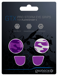 Gioteck Gioteck GTX PS4 - Thumb Grips PS4 Bouchons/Capuchons/Protection en Silicone pour Joysticks Grips Playstation 4 - Antidérapant - Aide a viser - Protection Manette ps4 - Camo Mauve et Blanc  Playstation 4 Accessoires