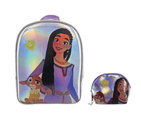 TEM Disney - Wish : Asha et la Bonne Étoile - Sac d'école Asha et Valentino + Portefeuille disney Portefeuille et Porte-monnaie Sacs