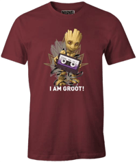 Cotton Division Marvel - Les Gardiens de la Galaxie -  T-shirt Bordeaux Hommes -  Je suis Groot - XL Avengers marvel T-Shirt