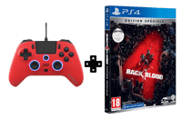 EgoGear EgoGear - Bundle Manette filaire SC10 Rouge + Back 4 Blood Special Edition PS4/PS5  Gamepad Playstation 4 Jeux  Playstation 5