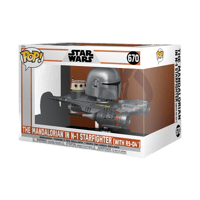 Funko Funko Pop! Rides: Star Wars: The Mandalorian Season 3 - The Mandalorian in N1 Starfighter star, wars Figurines et répliques