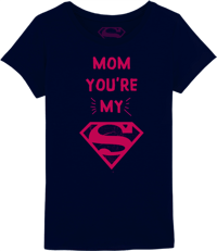 Cotton Division DC Comics - T-Shirt Noir Enfant Mom You're my Superwoman - 14 ans Wonder, Woman dc, comics T-Shirt