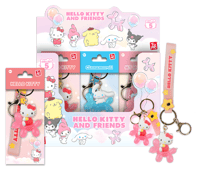 YuMe YuMe - Assortiment de porte-clés et dragonne Hello Kitty - Série Ballons (12 boîtes)  Porte-Clef