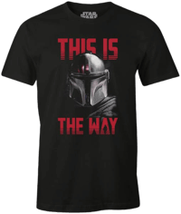 Cotton Division Star Wars  - T-shirt Noir Hommes - This is the way - M The, Mandalorian star, wars T-Shirt
