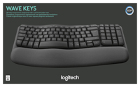 Logitech Logitech - Clavier ergonomique sans fil avec repose-poignets rembourré  Claviers