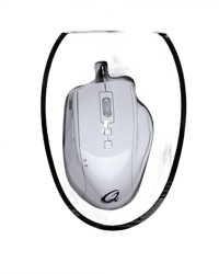 QPAD QPAD - OM-75 - Souris de jeu optique filaire blanche  Souris