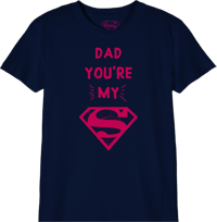 Cotton Division DC Comics - T-Shirt Noir Enfant Dad You're my Superman - 8 ans dc, comics superman T-Shirt