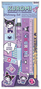 Blue Sky Studios Kuromi - Set de Papeterie 6pcs Hello, Kitty Papeterie et Ecriture