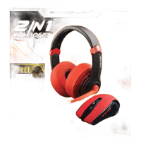 Dragonwar Dragonwar  2 in 1 Combo Set (Gaming Headset + Mouse) Red Edition  Headsets Mouse