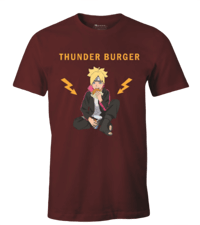 Cotton Division Boruto - Logo Thunder Burger T-Shirt Bordeaux - XL boruto T-Shirt