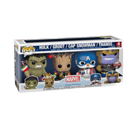 Funko Funko Pop! 4-Pack: Marvel: Happy Holidays - Hulk / Groot / Cap Snowman / Thanos (Special Edition) marvel Figures & Replica's