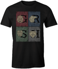 Cotton Division Harry Potter - T-Shirt Noir Poudlard Grunge - M harry, potter T-Shirt