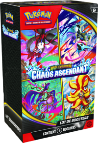 The Pokémon Company Pokémon JCC : Lot de 6 boosters Méga-Évolution ME04 Chaos Ascendant - FR pokemon Pokémon TCG