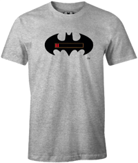 Cotton Division DC Comics - T-Shirt Gris Batman Batterie à plat - S star, wars T-Shirt