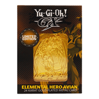 Fanattik Yu-Gi-Oh! GX - Lingot Plaqué Or 24 Carats "Avian, Héros Elémentaire" en Édition Limitée yu, gi, oh Figurines et répliques