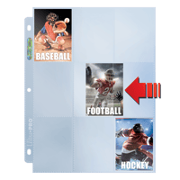 Ultra Pro Ultra Pro - Lot de 100 Feuilles de classeur de 9 Cases à rangement latéral avec fond transparent pour cartes standard none Divers JCC
