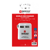 Skross SKROSS - Adaptateur de voyage - Chargeur USB 2xUSB 2400 mA  Alimentations