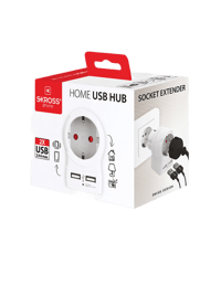 Skross SKROSS - Adaptateur de voyage Europe vers Europe + 2 USB  Alimentations