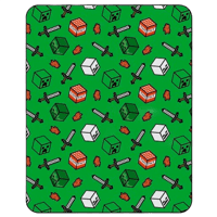 AyMax Minecraft -  Couverture en flanelle Symboles (110x150cm) minecraft Articles de table et maison