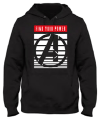 Cotton Division Marvel - Sweat à capuche noir avec logo Avengers pour hommes - M Avengers marvel Hoodies et Sweat