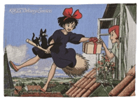 Marushin Ghibli - Kiki la petite sorcière - Dessous de table Kiki sur son balai kikis, delivery, service Articles de table et maison