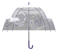 CYP BRANDS EVOLUTION SL Sanrio - Parapluie manuel à bulle transparente Kuromi Hello, Kitty 