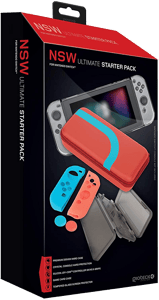 Gioteck Gioteck Starter Pack d'accessoires pour Switch - Housse de protection - Verre trempé 9H - Skins et Grips en silicone - boîtier de protection pour Switch - étui pour cartes de jeu  Nintendo Switch Accessoires