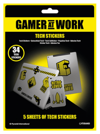 Pyramid International Gamer at Work - Pack d'Autocollant gaming Posters, Stickers et Impressions