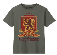 Cotton Division Harry Potter - T-Shirt Kaki Blason de Gryffondor - Garçon 10 Ans harry, potter T-Shirt