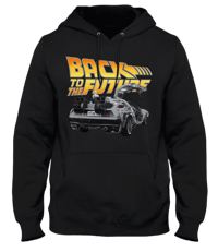Cotton Division Retour vers le futur - Pull noir pour hommes - S retour, vers, le, futur Hoodies et Sweat