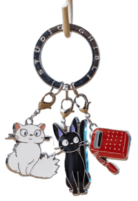 Benelic Ghibli - Kiki la petite sorcière - Porte-clés en métal Jiji, Lily et Téléphone ghibli kikis, delivery, service Porte-Clef
