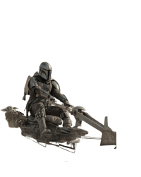 Prime 3D Star Wars: The Mandalorian - Puzzle lenticulaire Mando sur un Speeder 500 pcs 61x46 cm The, Mandalorian star, wars Jeux et jouets