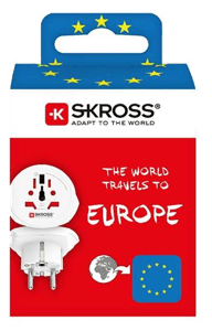 Skross Skross - Adaptateur de voyage Monde vers Europe (2026)  Alimentations