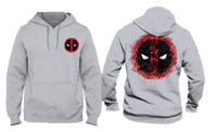Cotton Division Marvel - Sweat à capuche gris avec logo Deadpool pour hommes - XL deadpool marvel Hoodies et Sweat