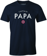 Cotton Division Marvel - T-Shirt Noir Captain Papa - S Avengers marvel T-Shirt