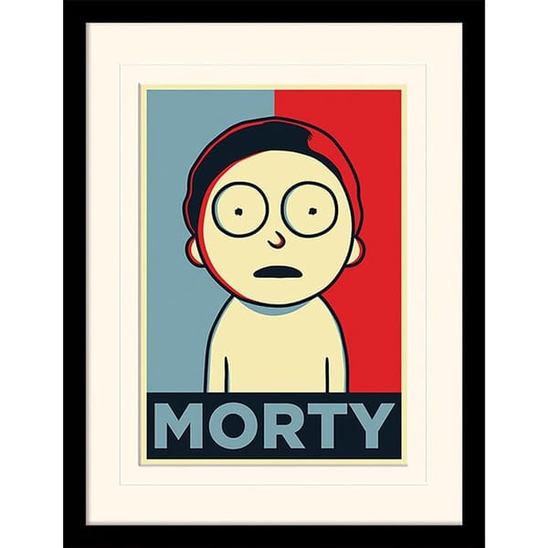 Rick And Morty - "Morty-Kampagne" Gerahmter Druck 30x40cm