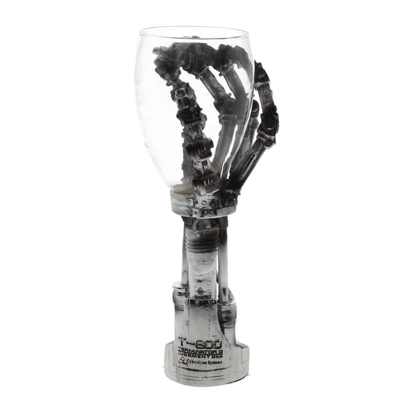 Nemesis Now - Terminator Handkelch, 19 cm, silberfarben, Kunstharz mit Edelstahl-Einsatz