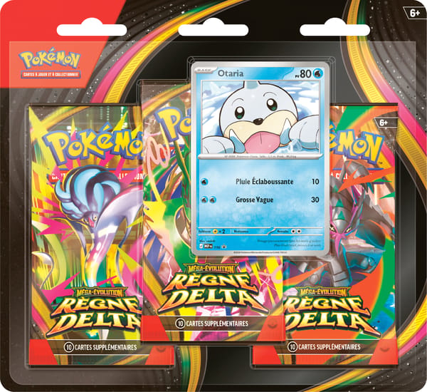 Pokémon JCC - Pack de 3 Boosters sous blister Méga-Évolution - ME06 Règne Delta Otaria - FR