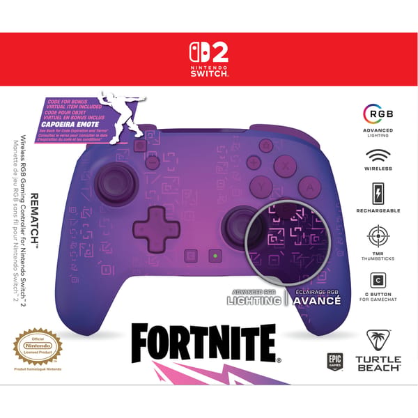 Turtle Beach - Rematch Wireless RBG Gaming Controller Fortnite "Kevin the Cube" for Nintendo Switch 2, Switch, Switch Lite & Switch OLED
