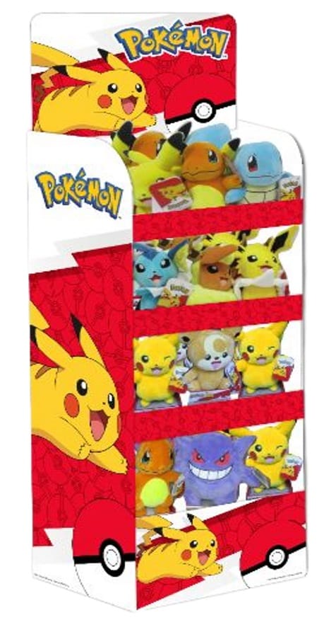 Pokémon - FSDU Display 1/4 Pallet of Pokémon Plush Toys 36 Pieces