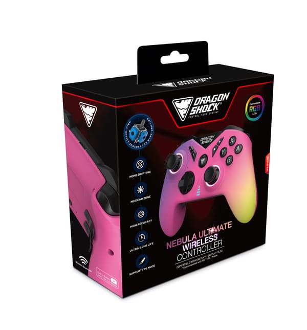 DragonShock - NEBULA ULTIMATE - Controller wireless Pro Candy compatibile con Nintendo Switch - Switch Lite - Switch OLED - PS3 - PC - Android