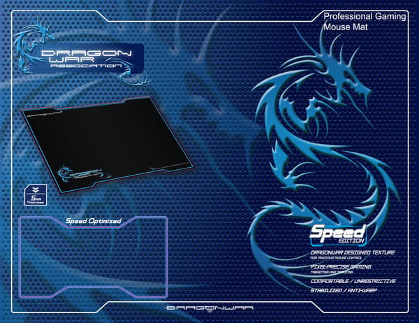 DragonWar -  Tapis de souris de jeu Speed Edition