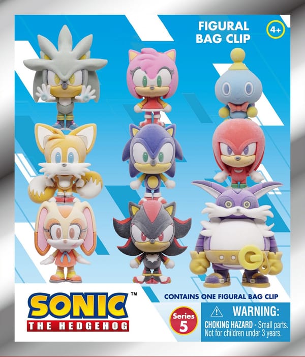 Sega - Sonic the Hedgehog - Verzamelbare Schuim Figurale Tassenclip Blinde Zak Assortiment (Flocked) (Series 5) (24 st.)