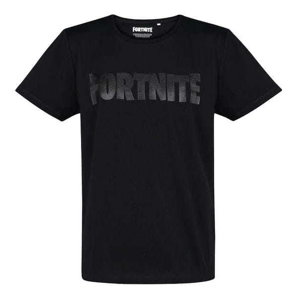 Fortnite - Black on Black Logo T-Shirt - XXL