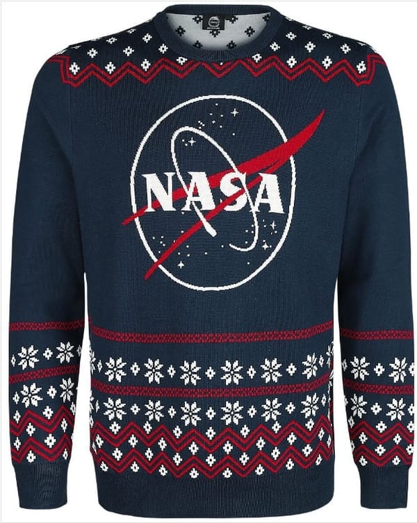 Nasa - Pull de Noël avec logo S