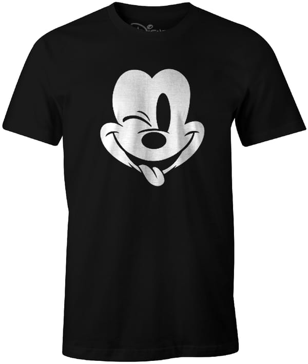 Disney - Winking Mickey Mouse T-Shirt Black - XXL