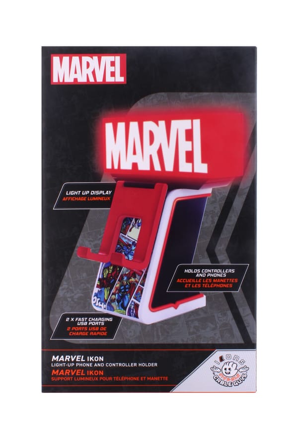 Cable Guys Ikon - Marvel - Marvel Logo Light Up Telefoon & Controller Oplader/Houder